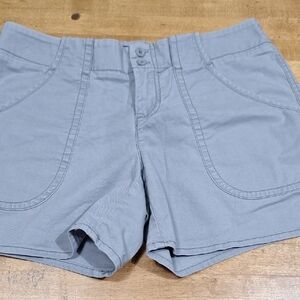 The Limited "Drew‎ Fit" Lowrise Gray Casual Shorts Sz 8 Cotton Spandex Blend